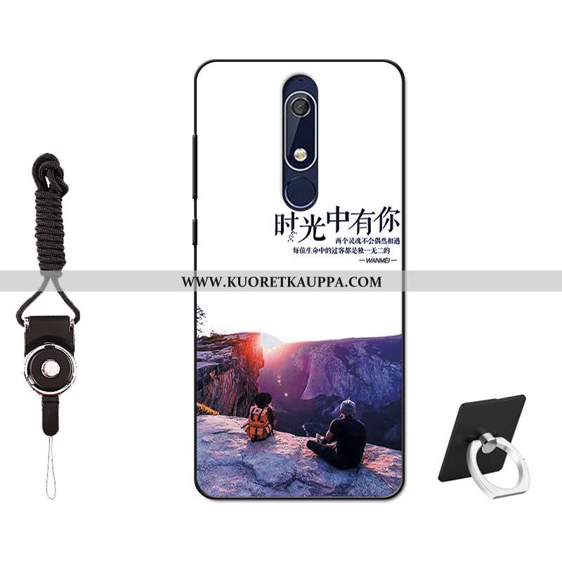 Kuori Nokia 5.1, Kuoret Nokia 5.1, Kotelo Nokia 5.1 Suuntaus Pehmeä Neste Murtumaton Musta Silikoni 