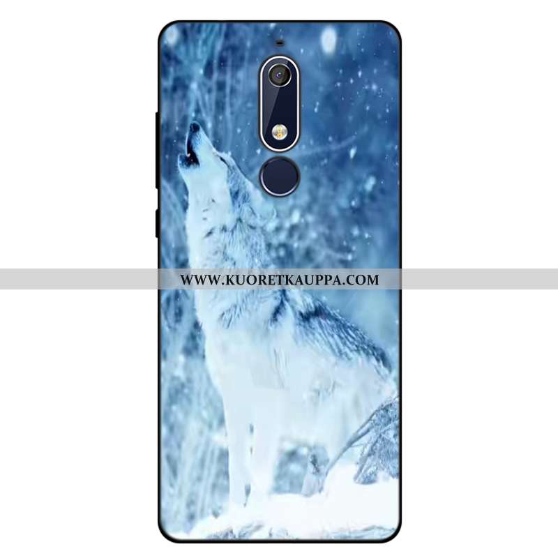 Kuori Nokia 5.1, Kuoret Nokia 5.1, Kotelo Nokia 5.1 Suuntaus Pehmeä Neste Sininen All Inclusive Luov