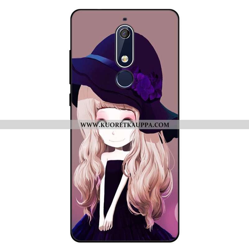 Kuori Nokia 5.1, Kuoret Nokia 5.1, Kotelo Nokia 5.1 Suuntaus Pehmeä Neste Sininen All Inclusive Luov