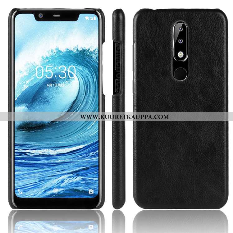Kuori Nokia 5.1 Plus, Kuoret Nokia 5.1 Plus, Kotelo Nokia 5.1 Plus Nahka Kukkakuvio Puhelimen Litsi 