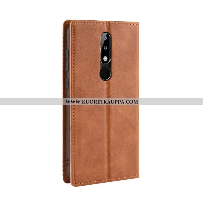 Kuori Nokia 5.1 Plus, Kuoret Nokia 5.1 Plus, Kotelo Nokia 5.1 Plus Nahkakuori Vuosikerta Murtumaton 