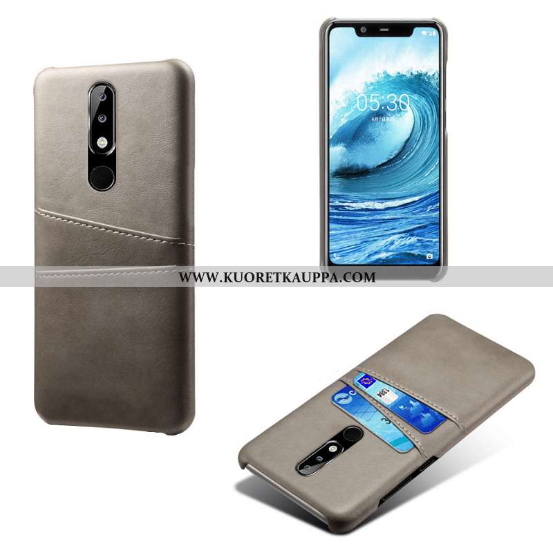 Kuori Nokia 5.1 Plus, Kuoret Nokia 5.1 Plus, Kotelo Nokia 5.1 Plus Suojaus Nahka Murtumaton Pinkki