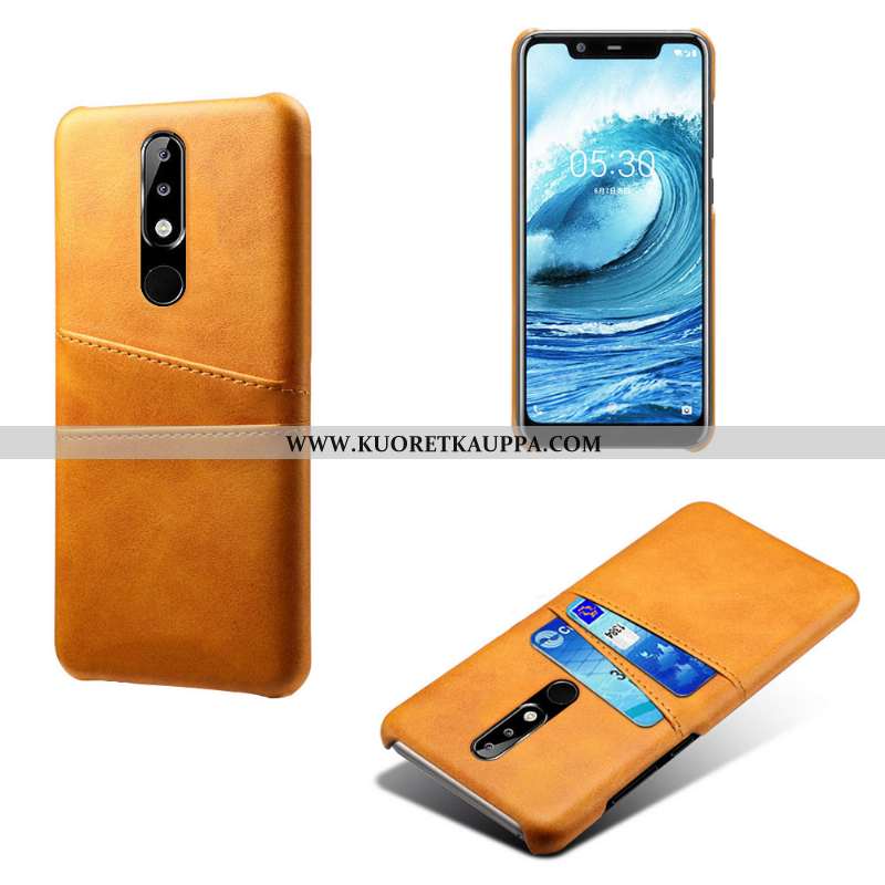 Kuori Nokia 5.1 Plus, Kuoret Nokia 5.1 Plus, Kotelo Nokia 5.1 Plus Suojaus Nahka Murtumaton Pinkki