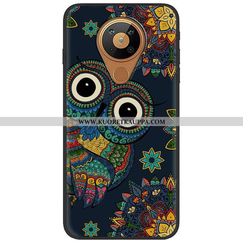 Kuori Nokia 5.3, Kuoret Nokia 5.3, Kotelo Nokia 5.3 Ihana Pehmeä Neste Sarjakuva Pu Musta Mustat