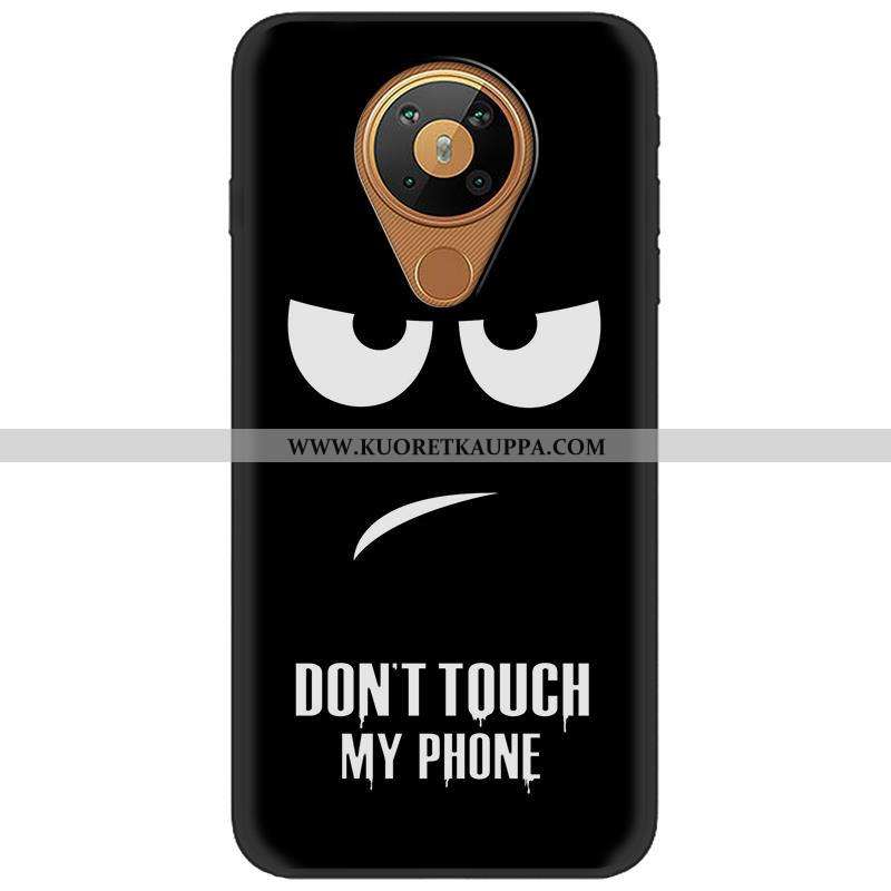 Kuori Nokia 5.3, Kuoret Nokia 5.3, Kotelo Nokia 5.3 Ihana Pehmeä Neste Sarjakuva Pu Musta Mustat