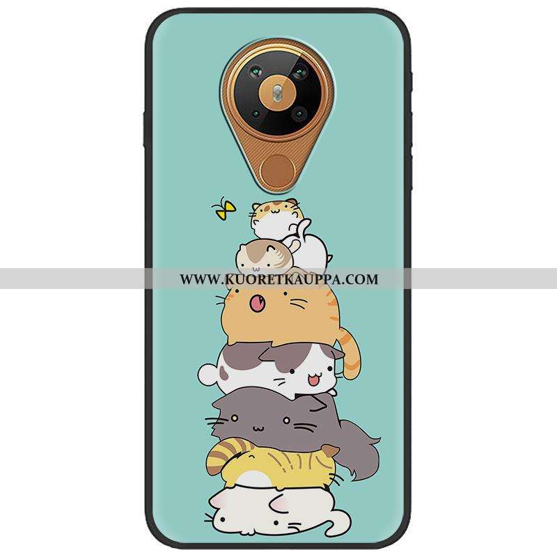 Kuori Nokia 5.3, Kuoret Nokia 5.3, Kotelo Nokia 5.3 Ihana Pehmeä Neste Sarjakuva Pu Musta Mustat