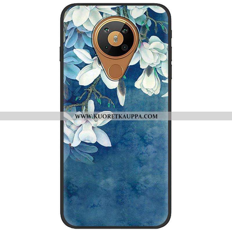 Kuori Nokia 5.3, Kuoret Nokia 5.3, Kotelo Nokia 5.3 Ihana Pehmeä Neste Sarjakuva Pu Musta Mustat