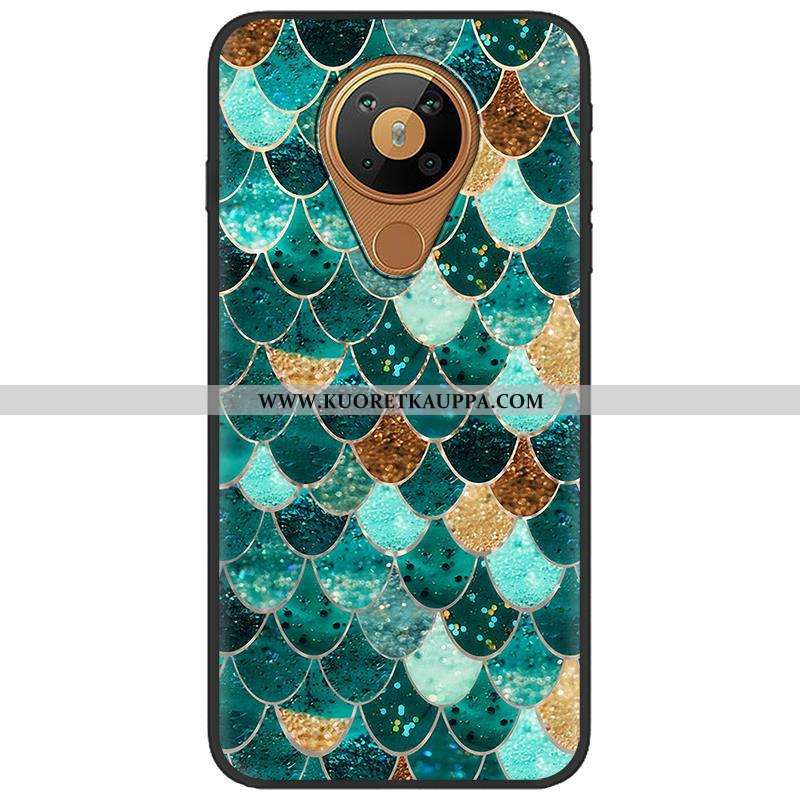 Kuori Nokia 5.3, Kuoret Nokia 5.3, Kotelo Nokia 5.3 Ihana Pehmeä Neste Sarjakuva Pu Musta Mustat