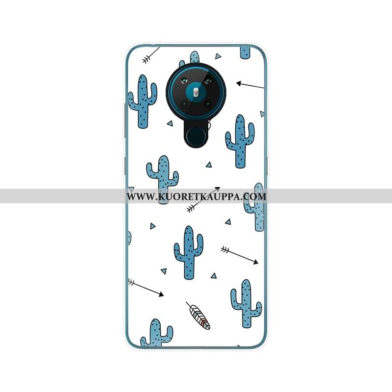 Kuori Nokia 5.3, Kuoret Nokia 5.3, Kotelo Nokia 5.3 Pehmeä Neste Valo Muokata Silikoni Suojaus Valko