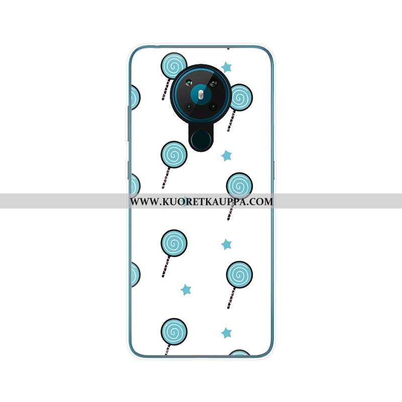 Kuori Nokia 5.3, Kuoret Nokia 5.3, Kotelo Nokia 5.3 Pehmeä Neste Valo Muokata Silikoni Suojaus Valko