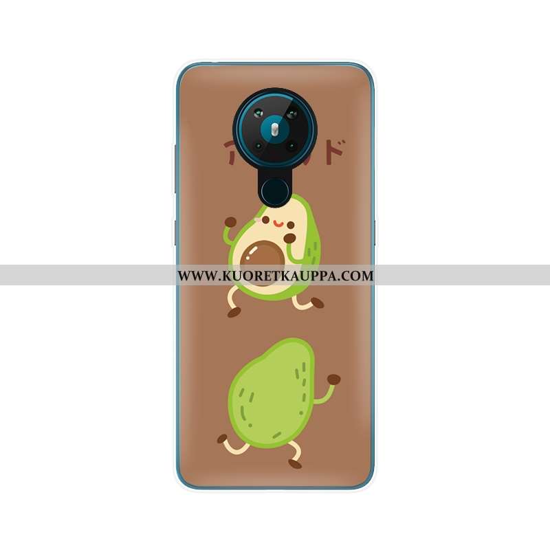 Kuori Nokia 5.3, Kuoret Nokia 5.3, Kotelo Nokia 5.3 Pehmeä Neste Valo Muokata Silikoni Suojaus Valko