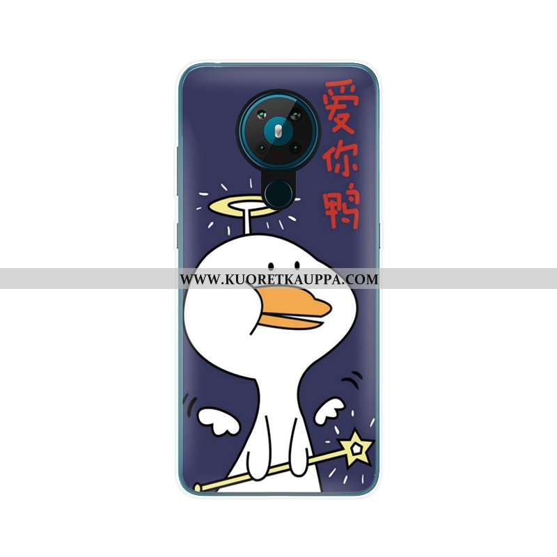 Kuori Nokia 5.3, Kuoret Nokia 5.3, Kotelo Nokia 5.3 Pehmeä Neste Valo Muokata Silikoni Suojaus Valko