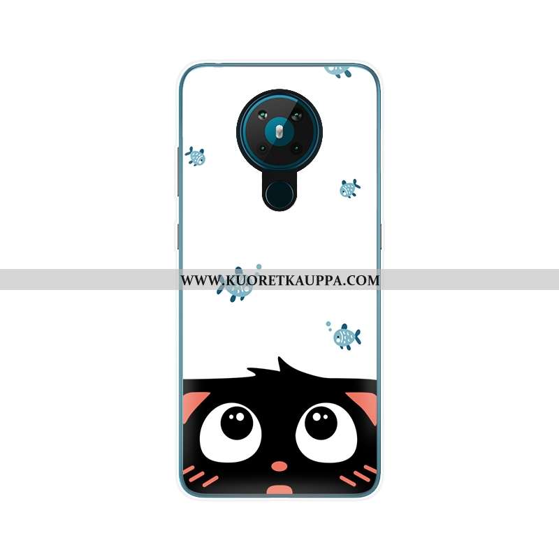 Kuori Nokia 5.3, Kuoret Nokia 5.3, Kotelo Nokia 5.3 Pehmeä Neste Valo Muokata Silikoni Suojaus Valko