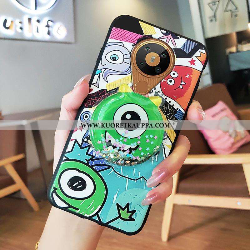 Kuori Nokia 5.3, Kuoret Nokia 5.3, Kotelo Nokia 5.3 Sarjakuva Suuntaus Päivänkakkara Vihreä