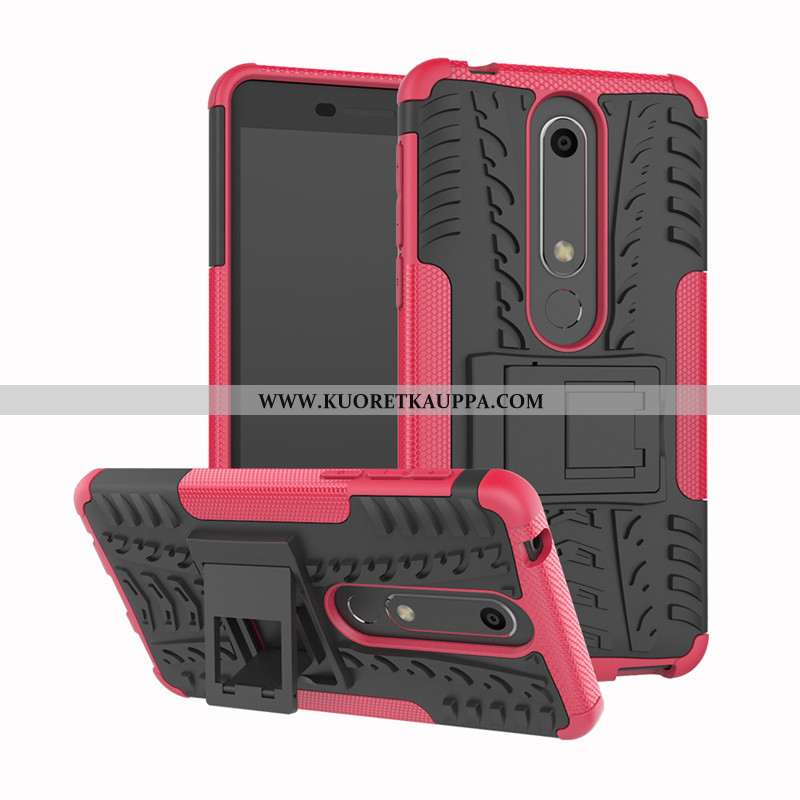 Kuori Nokia 6.1, Kuoret Nokia 6.1, Kotelo Nokia 6.1 Silikoni Suojaus 2020 Tuki Pinkki