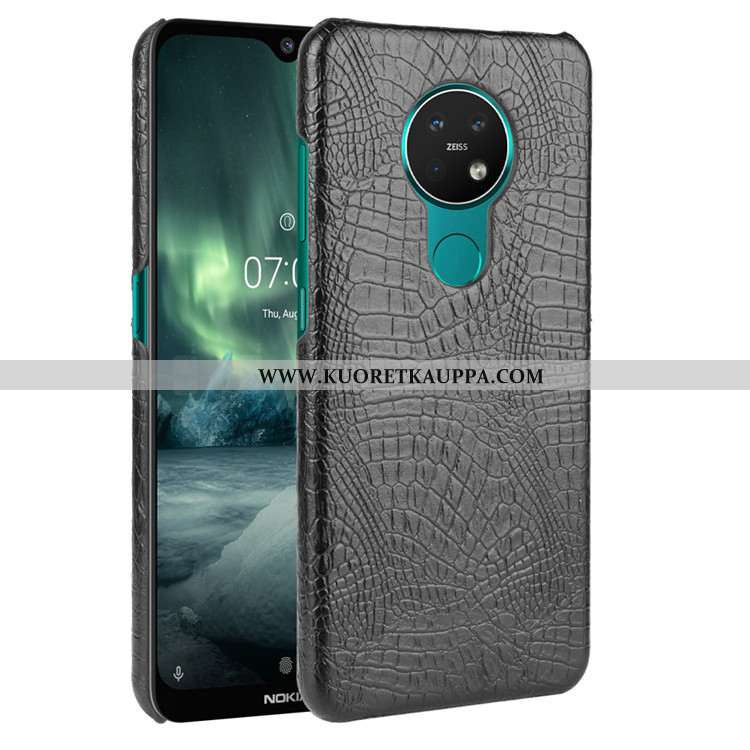 Kuori Nokia 6.2, Kuoret Nokia 6.2, Kotelo Nokia 6.2 Kukkakuvio Suojaus Kova Krokotiili Mustat