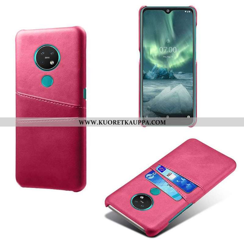 Kuori Nokia 6.2, Kuoret Nokia 6.2, Kotelo Nokia 6.2 Nahka Kukkakuvio Jauhe Pieni Pinkki