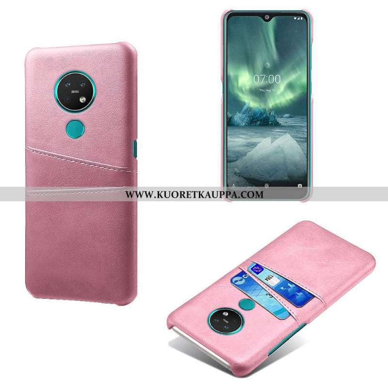 Kuori Nokia 6.2, Kuoret Nokia 6.2, Kotelo Nokia 6.2 Nahka Kukkakuvio Jauhe Pieni Pinkki