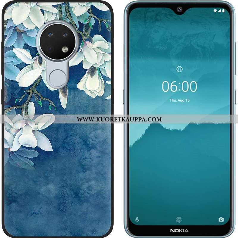 Kuori Nokia 6.2, Kuoret Nokia 6.2, Kotelo Nokia 6.2 Pesty Suede Luova Vihreä Maalaus Pehmeä Neste