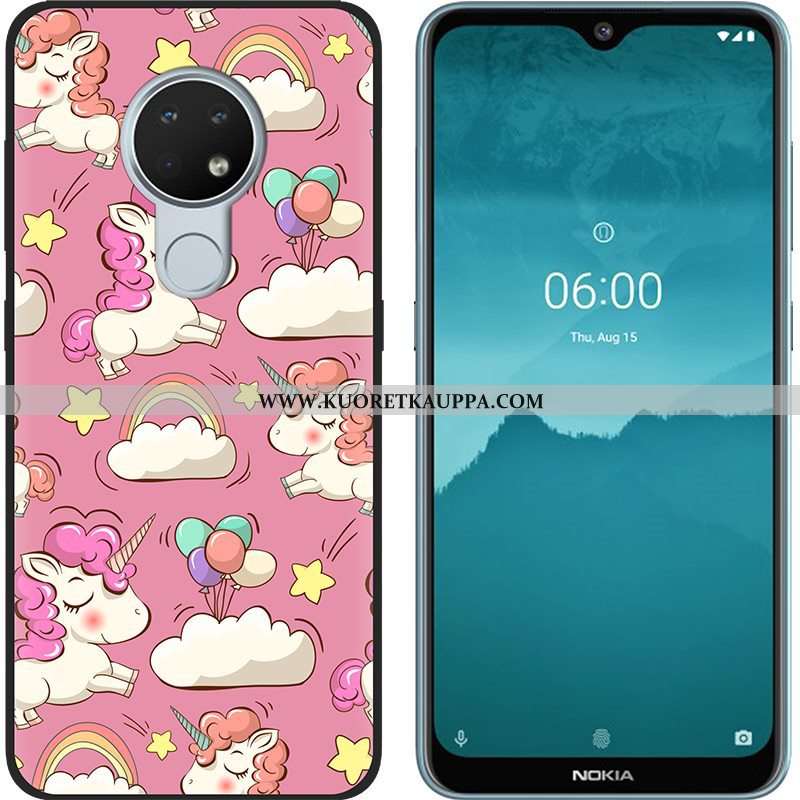 Kuori Nokia 6.2, Kuoret Nokia 6.2, Kotelo Nokia 6.2 Pesty Suede Luova Vihreä Maalaus Pehmeä Neste