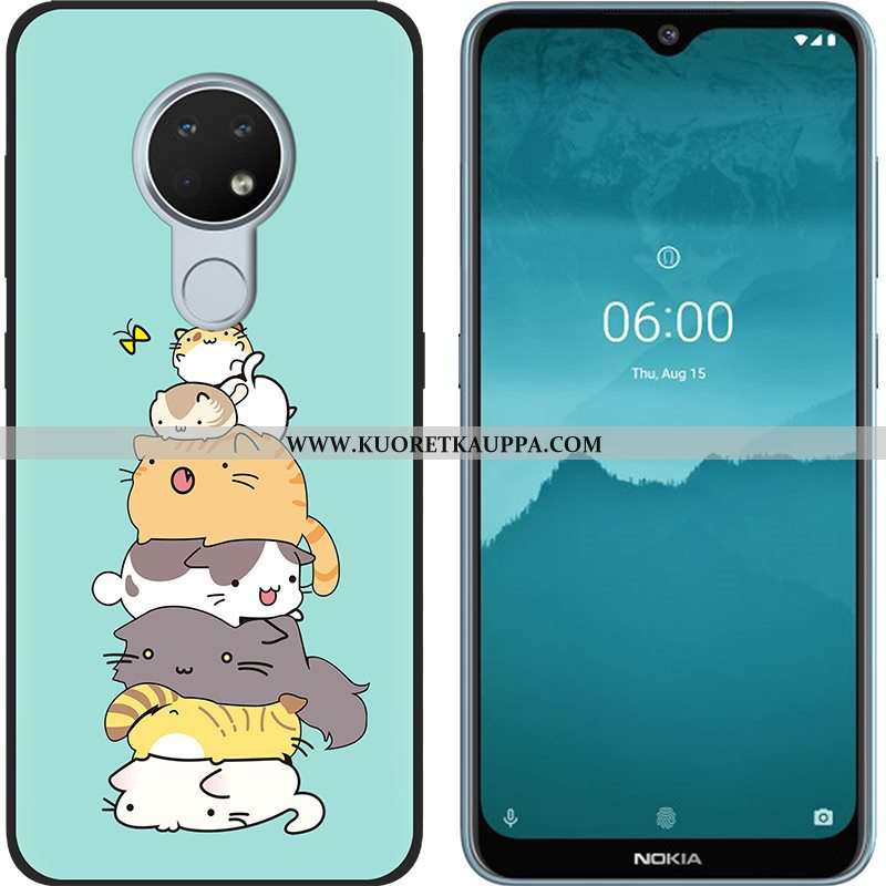 Kuori Nokia 6.2, Kuoret Nokia 6.2, Kotelo Nokia 6.2 Pesty Suede Luova Vihreä Maalaus Pehmeä Neste