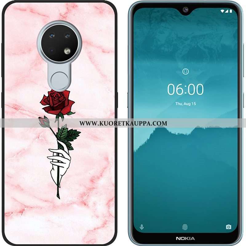 Kuori Nokia 6.2, Kuoret Nokia 6.2, Kotelo Nokia 6.2 Pesty Suede Luova Vihreä Maalaus Pehmeä Neste