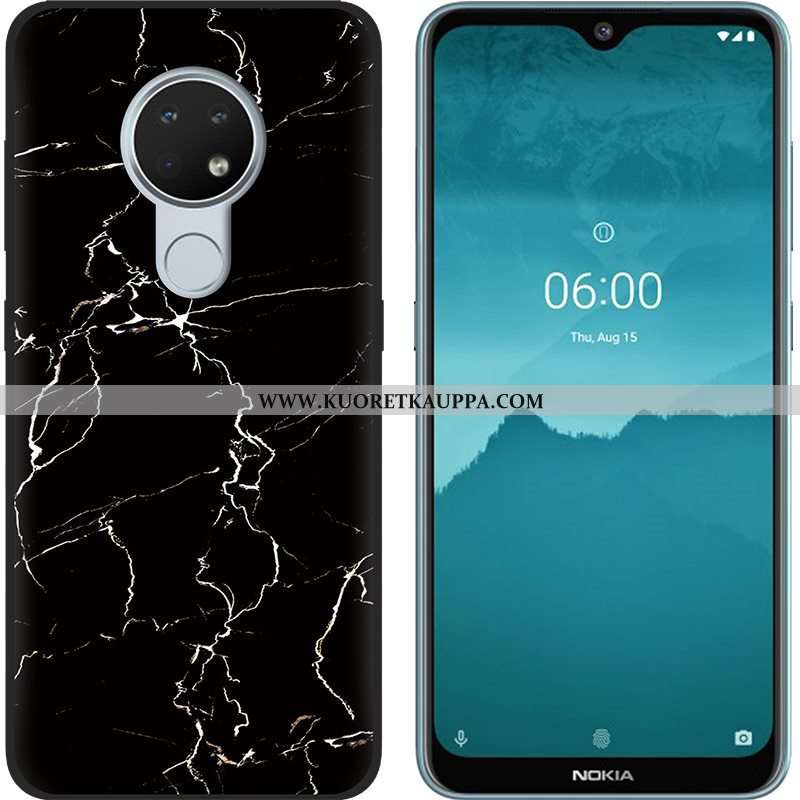 Kuori Nokia 6.2, Kuoret Nokia 6.2, Kotelo Nokia 6.2 Pesty Suede Luova Vihreä Maalaus Pehmeä Neste