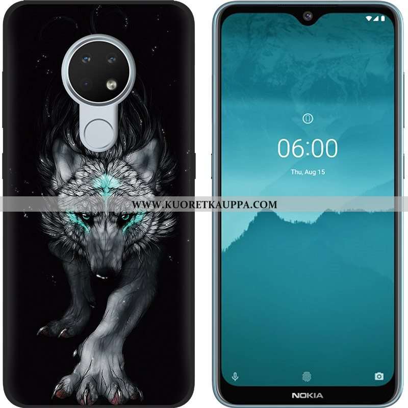 Kuori Nokia 6.2, Kuoret Nokia 6.2, Kotelo Nokia 6.2 Pesty Suede Luova Vihreä Maalaus Pehmeä Neste