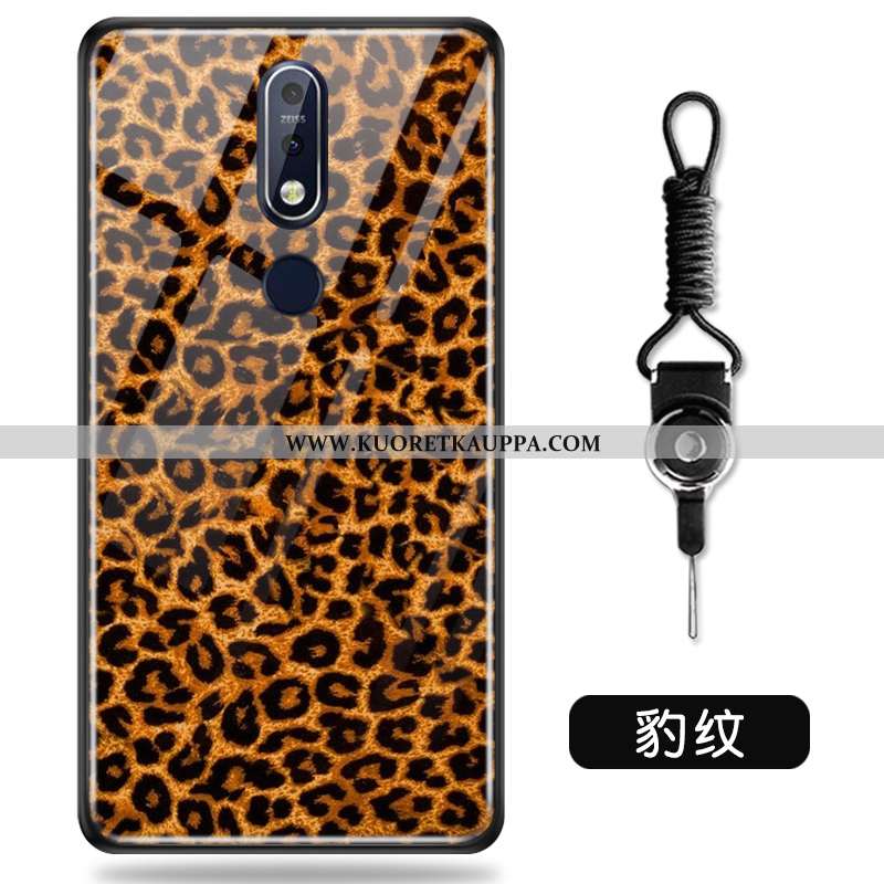 Kuori Nokia 7.1, Kuoret Nokia 7.1, Kotelo Nokia 7.1 Ihana Pehmeä Neste Luova Sarjakuva Lasi Vihreä