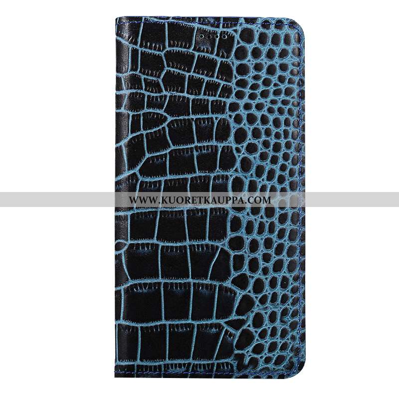 Kuori Nokia 7.1, Kuoret Nokia 7.1, Kotelo Nokia 7.1 Kukkakuvio Suojaus Aito Nahka Sininen