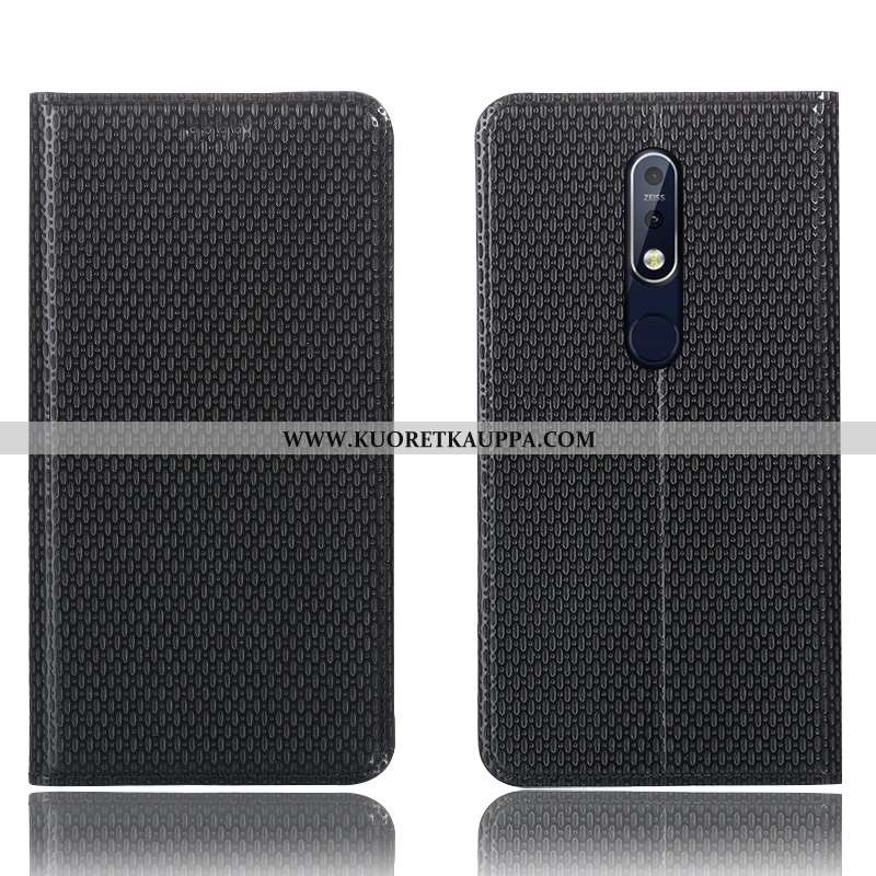 Kuori Nokia 7.1, Kuoret Nokia 7.1, Kotelo Nokia 7.1 Kukkakuvio Suojaus All Inclusive Murtumaton Must