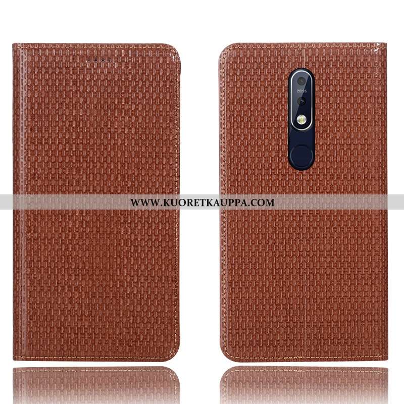 Kuori Nokia 7.1, Kuoret Nokia 7.1, Kotelo Nokia 7.1 Kukkakuvio Suojaus All Inclusive Murtumaton Must