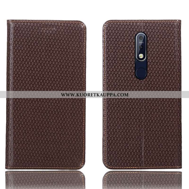 Kuori Nokia 7.1, Kuoret Nokia 7.1, Kotelo Nokia 7.1 Kukkakuvio Suojaus All Inclusive Murtumaton Must