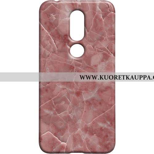 Kuori Nokia 7.1, Kuoret Nokia 7.1, Kotelo Nokia 7.1 Kukkakuvio Suojaus Pesty Suede Sininen