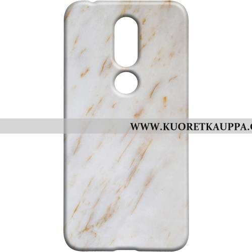 Kuori Nokia 7.1, Kuoret Nokia 7.1, Kotelo Nokia 7.1 Kukkakuvio Suojaus Pesty Suede Sininen