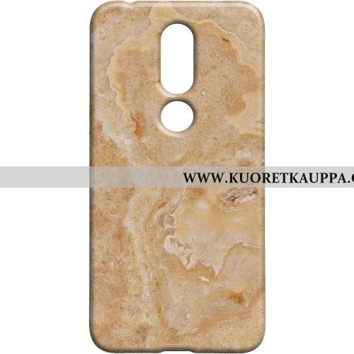 Kuori Nokia 7.1, Kuoret Nokia 7.1, Kotelo Nokia 7.1 Kukkakuvio Suojaus Pesty Suede Sininen