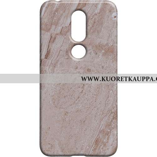 Kuori Nokia 7.1, Kuoret Nokia 7.1, Kotelo Nokia 7.1 Kukkakuvio Suojaus Pesty Suede Sininen