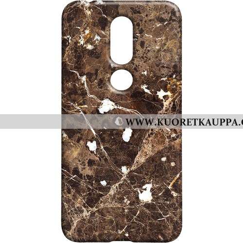 Kuori Nokia 7.1, Kuoret Nokia 7.1, Kotelo Nokia 7.1 Kukkakuvio Suojaus Pesty Suede Sininen