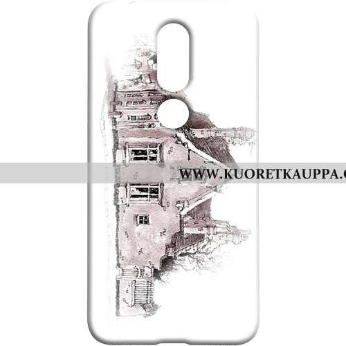 Kuori Nokia 7.1, Kuoret Nokia 7.1, Kotelo Nokia 7.1 Suojaus Kova Puhelimen Tuuli Valkoinen