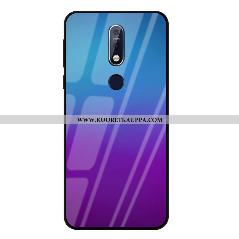 Kuori Nokia 7.1, Kuoret Nokia 7.1, Kotelo Nokia 7.1 Suojaus Lasi Kaltevuus Kiinteä Väri Puhelimen Vi