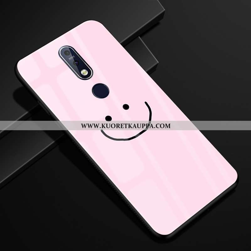 Kuori Nokia 7.1, Kuoret Nokia 7.1, Kotelo Nokia 7.1 Suojaus Lasi Kaltevuus Kiinteä Väri Puhelimen Vi