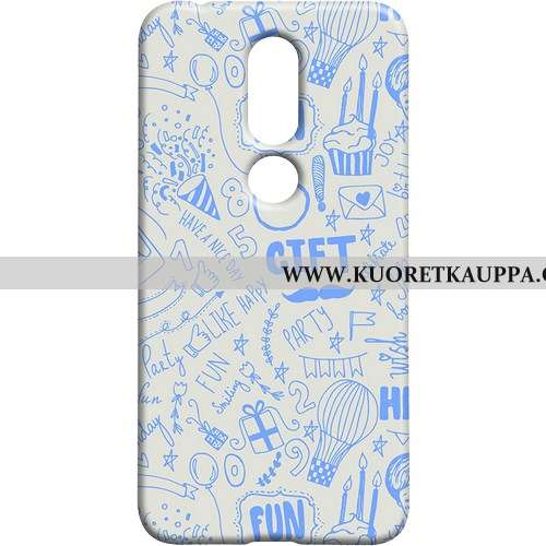Kuori Nokia 7.1, Kuoret Nokia 7.1, Kotelo Nokia 7.1 Suojaus Pesty Suede Sininen Pieni