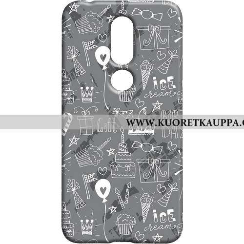 Kuori Nokia 7.1, Kuoret Nokia 7.1, Kotelo Nokia 7.1 Suojaus Pesty Suede Sininen Pieni