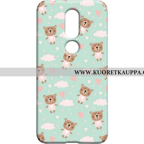 Kuori Nokia 7.1, Kuoret Nokia 7.1, Kotelo Nokia 7.1 Suojaus Pesty Suede Sininen Pieni