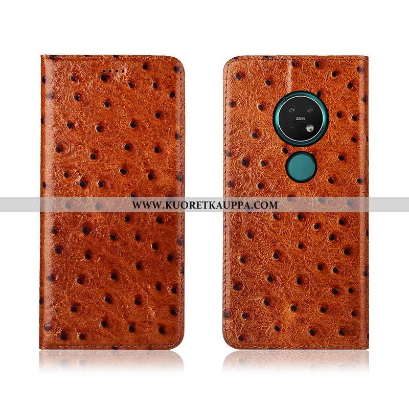 Kuori Nokia 7.2, Kuoret Nokia 7.2, Kotelo Nokia 7.2 Nahkakuori Kukkakuvio Suojaus Pehmeä Neste Punai