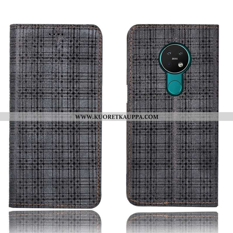 Kuori Nokia 7.2, Kuoret Nokia 7.2, Kotelo Nokia 7.2 Nahkakuori Suojaus Puhelimen Harmaa