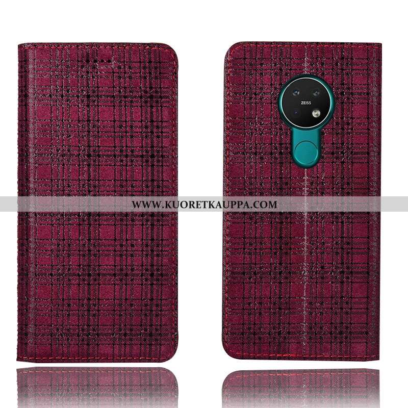 Kuori Nokia 7.2, Kuoret Nokia 7.2, Kotelo Nokia 7.2 Nahkakuori Suojaus Puhelimen Harmaa