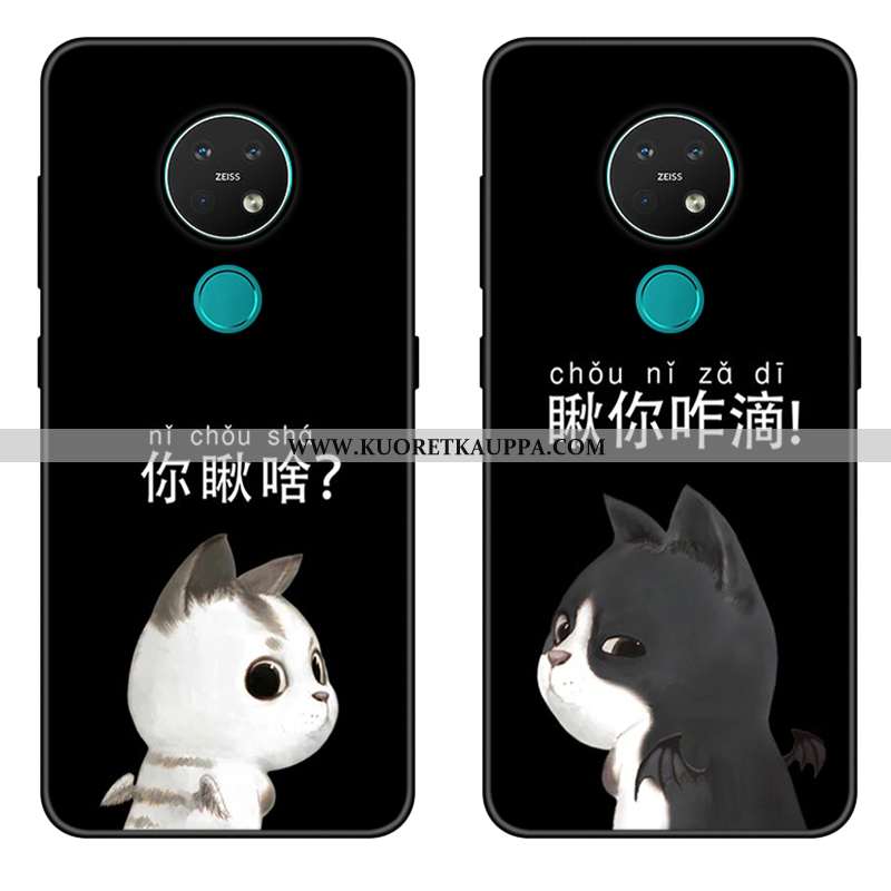 Kuori Nokia 7.2, Kuoret Nokia 7.2, Kotelo Nokia 7.2 Pehmeä Neste Silikoni Puhelimen Rakastunut Musta