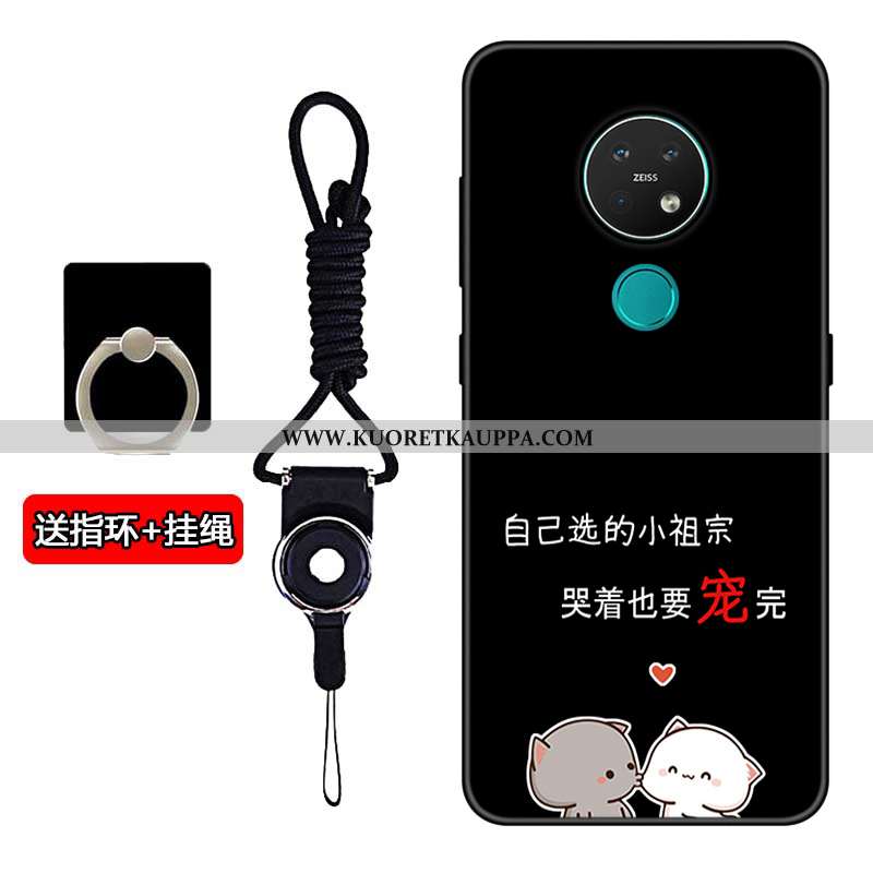 Kuori Nokia 7.2, Kuoret Nokia 7.2, Kotelo Nokia 7.2 Pehmeä Neste Silikoni Puhelimen Rakastunut Musta