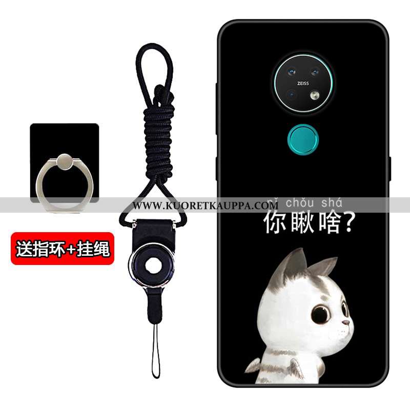 Kuori Nokia 7.2, Kuoret Nokia 7.2, Kotelo Nokia 7.2 Pehmeä Neste Silikoni Puhelimen Rakastunut Musta